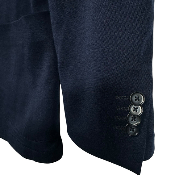 Saks Fifth Avenue Ing Loro Piana Navy Blue Wool Four Seasons 48L Blazer Italy - Picture 2 of 13